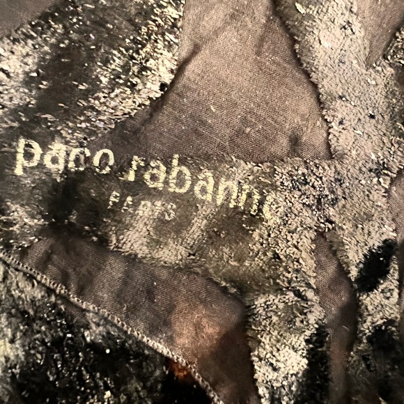 Paco Rabanne black square scarf/wrap 45x45 inch - Picture 5 of 8